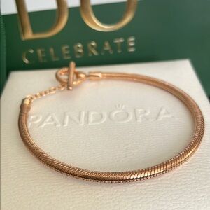Pandora Rose Gold Bracelet 7 inch/19cm